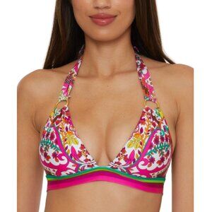 NWT Trina Turk Women's Hawaiian Garden Print Ring Halter Top - Multi